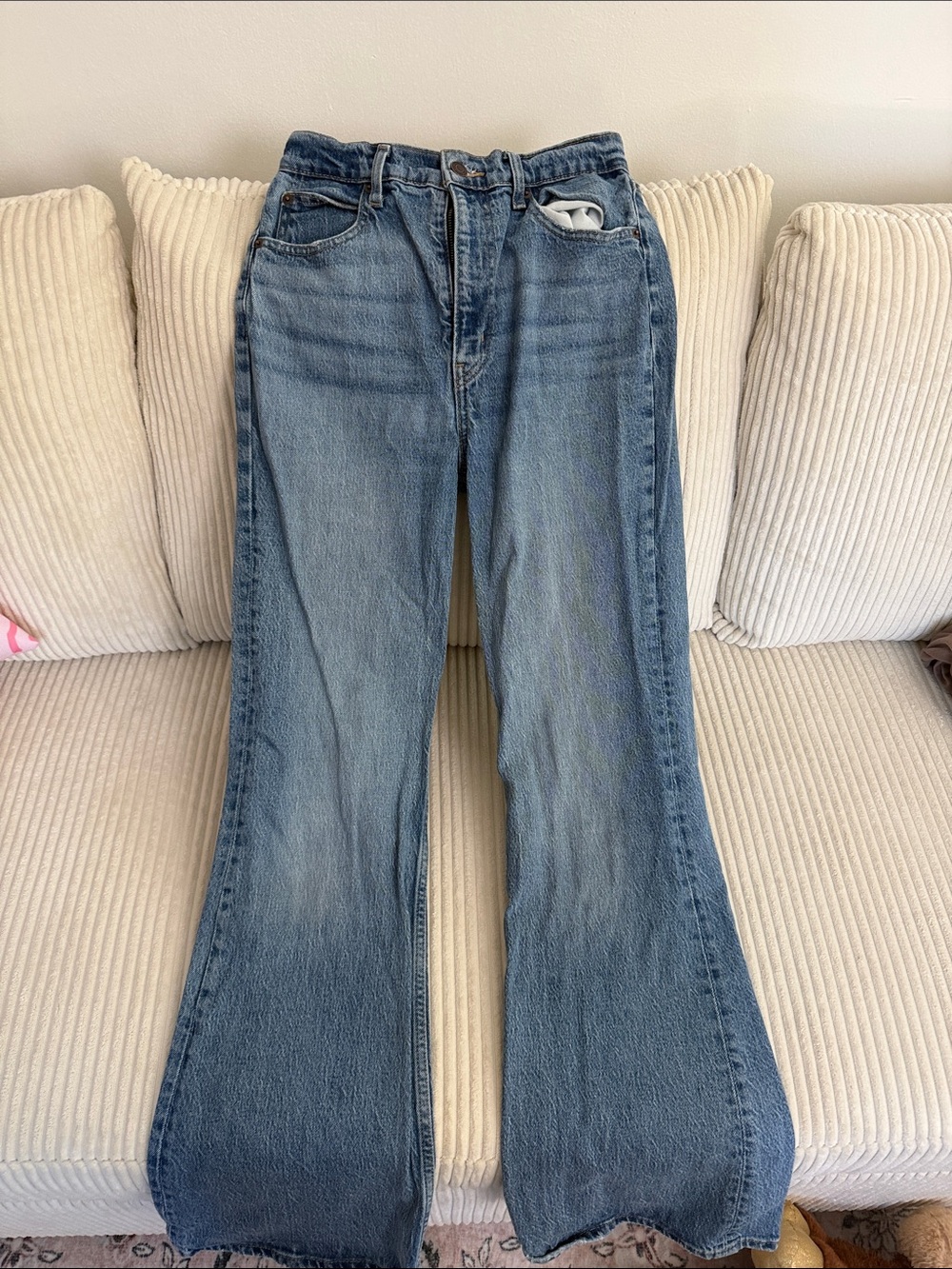 Levi’s Women’s Blue High-Rise Flared Jeans